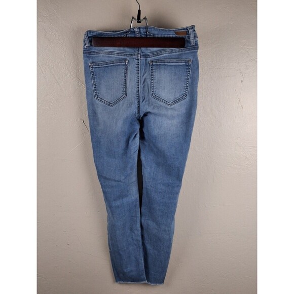 WAX JEAN LOS ANGELES TORN KNEE DISTRESS, SKINNY JEAN LIGHT BLUE COLOR - Picture 2 of 15